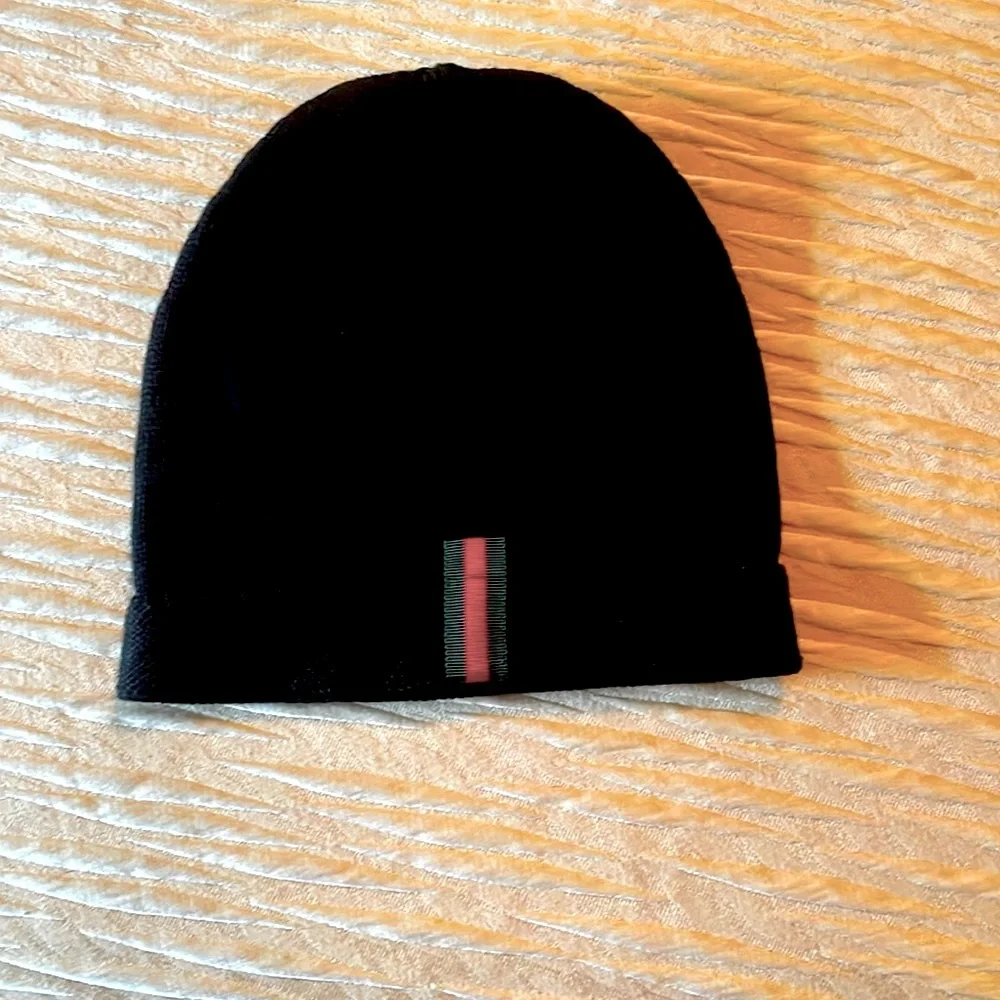 Gucci beanie hat with sequined LOVED decal on front